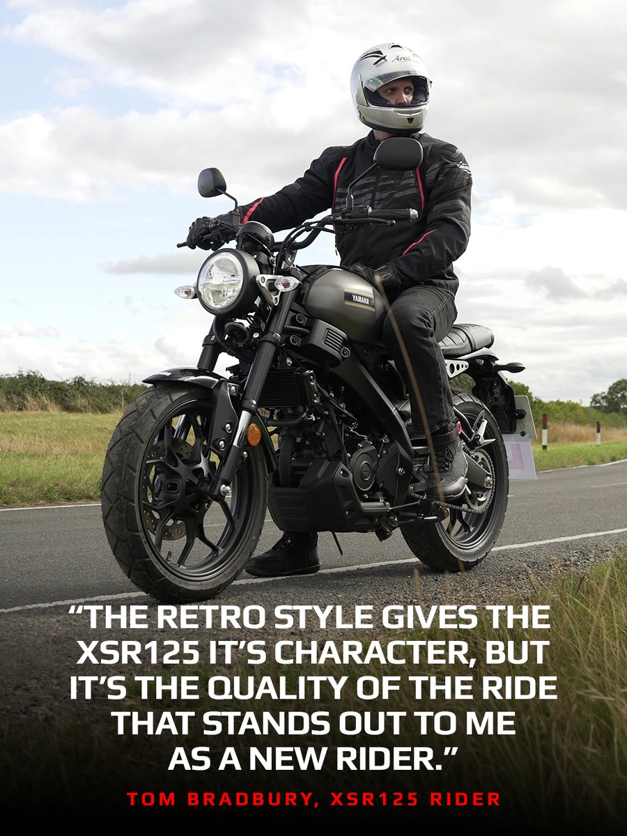 YMUKofficial's tweet image. Why is the XSR125 the perfect first bike? 
 
Fresh from passing his CBT, Tom Bradbury explains how the XSR’s smooth handling and punchy engine made the transition from trials to road riding effortless.
 
Read now 👉 bit.ly/46p6xMR 

#Motorcycles #Yamaha #XSR125
