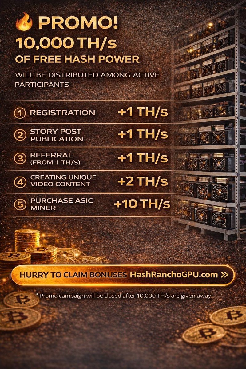 HashRanchoGPU's tweet photo. #Promo #HashRanchoGPU #Mining #Bitcoin #PassiveIncome https://t.co/1iNzFSXB1J