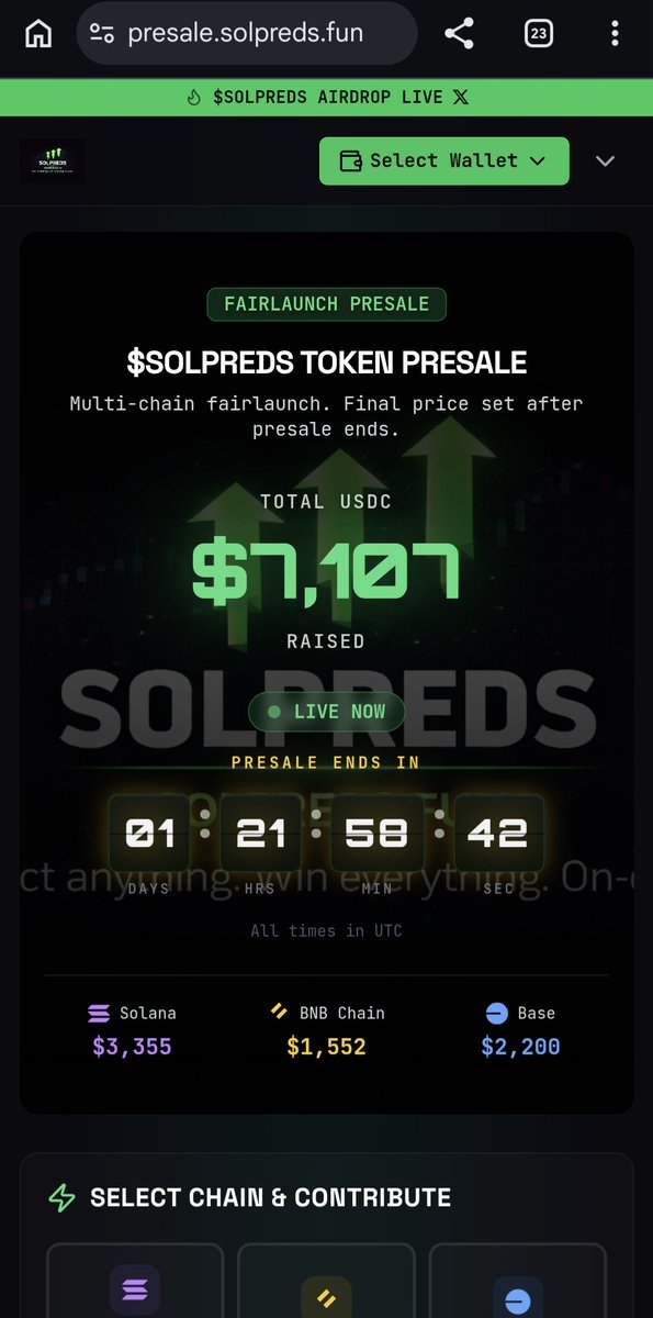 SOLPREDS | Presale Live tweet media