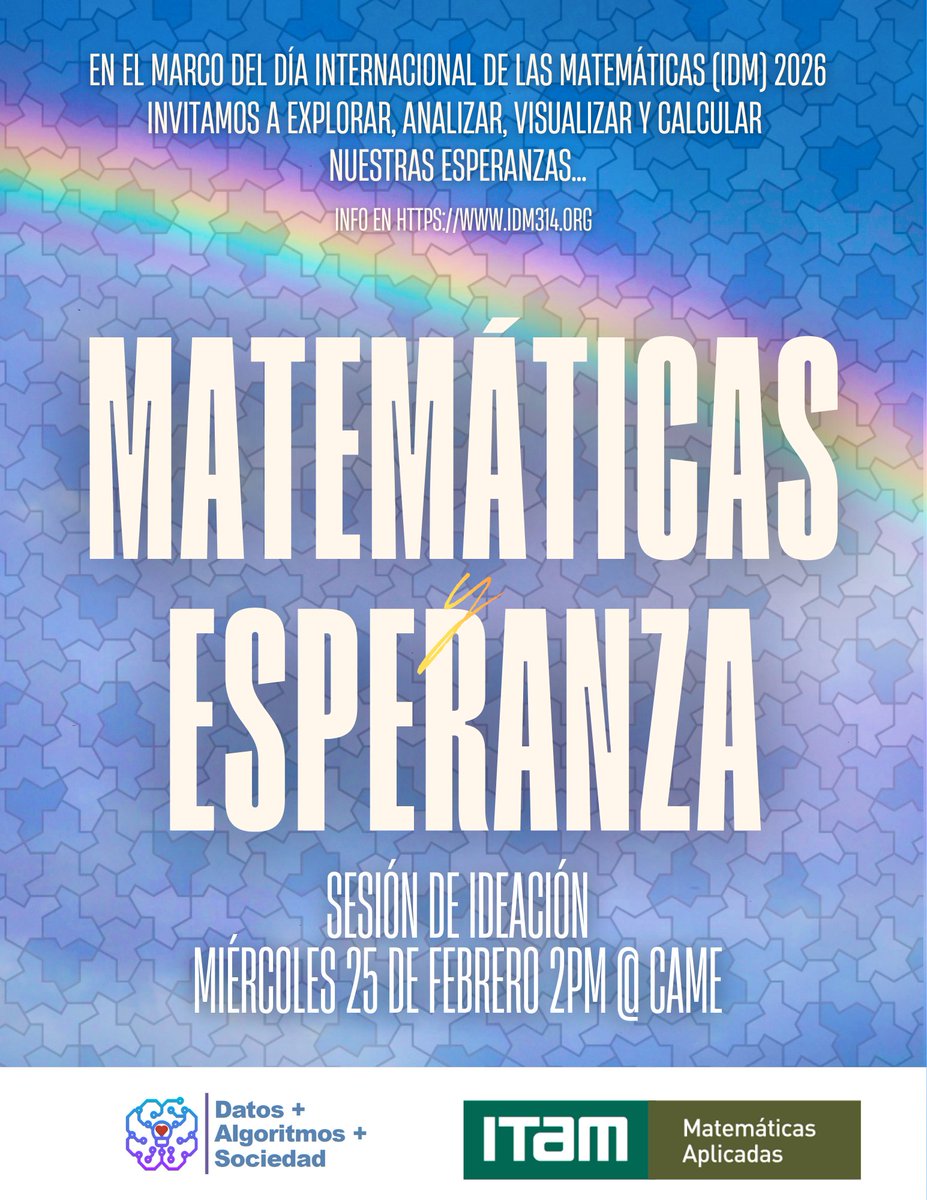 Centro ITAM Datos📊 + Algoritmos🤖 + Sociedad👥 tweet media