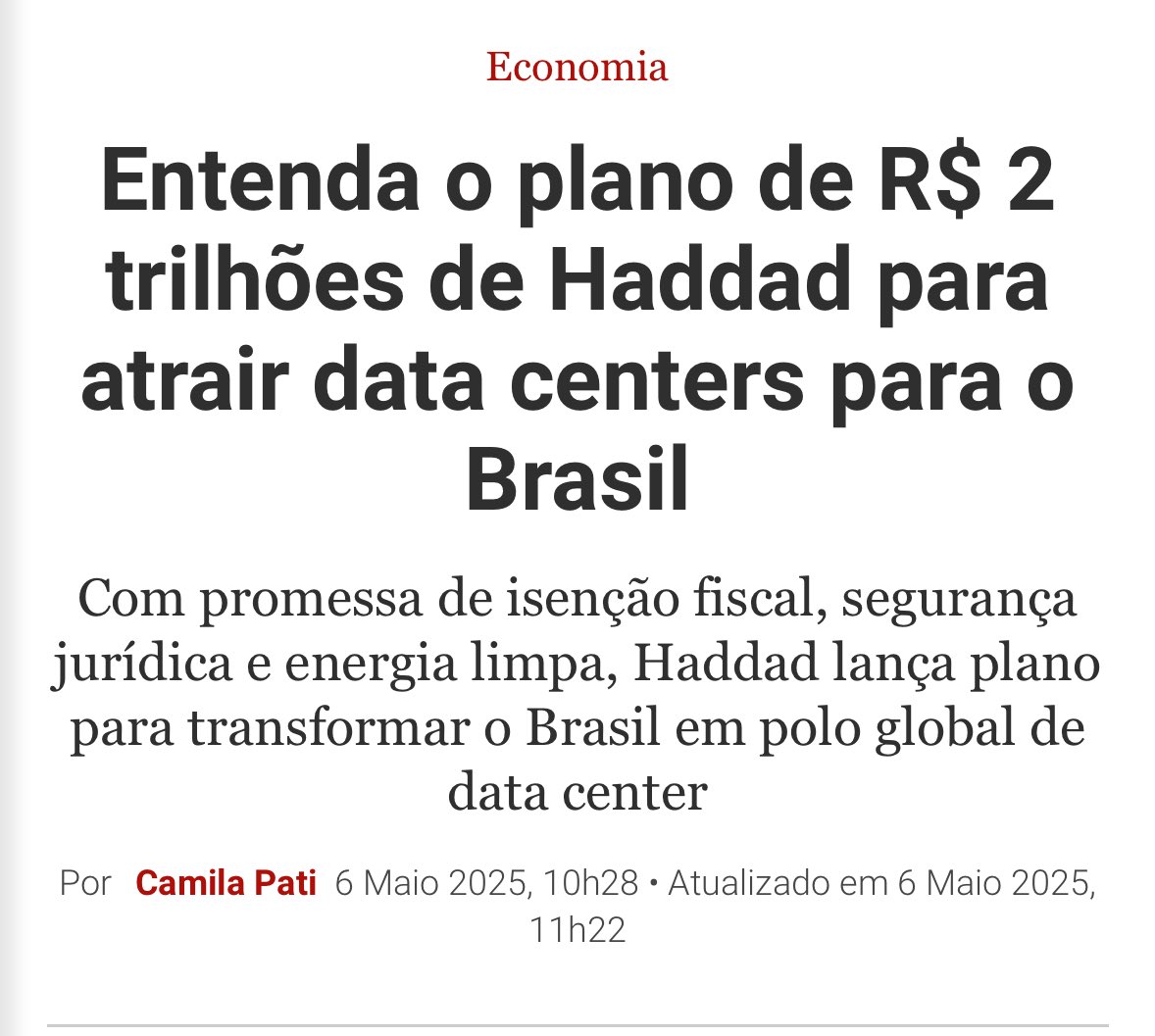 insenção fiscal pra bigtech acabar com o meio ambiente e imposto pra gente
