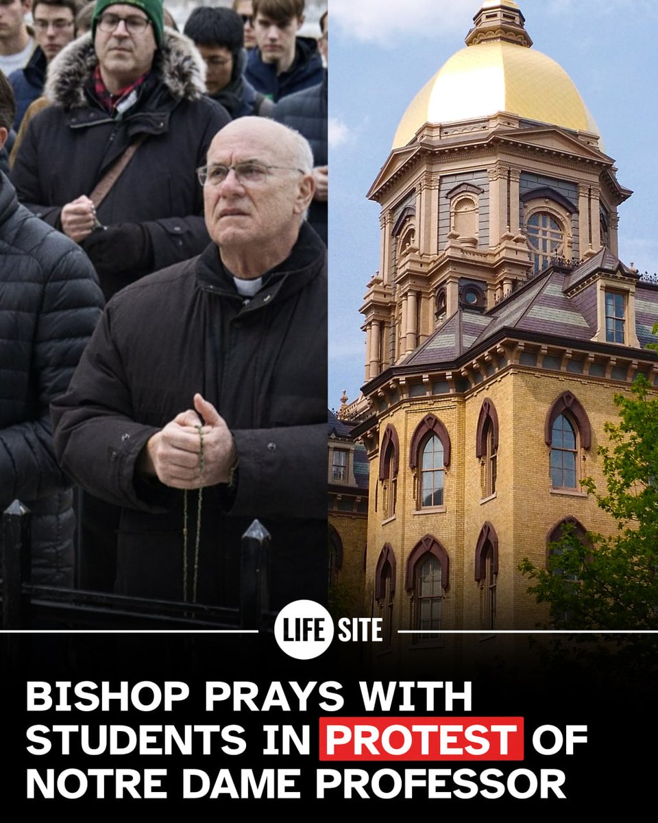 Bishop Rhoades prayed with students in protest of Notre Dame's pro-abortion professor. 

SIGN THE PETITION: lifepetitions.com/petition/notre…