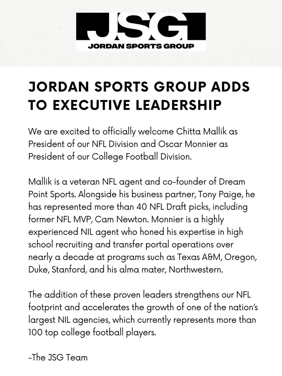 Jordan Sports Group tweet media