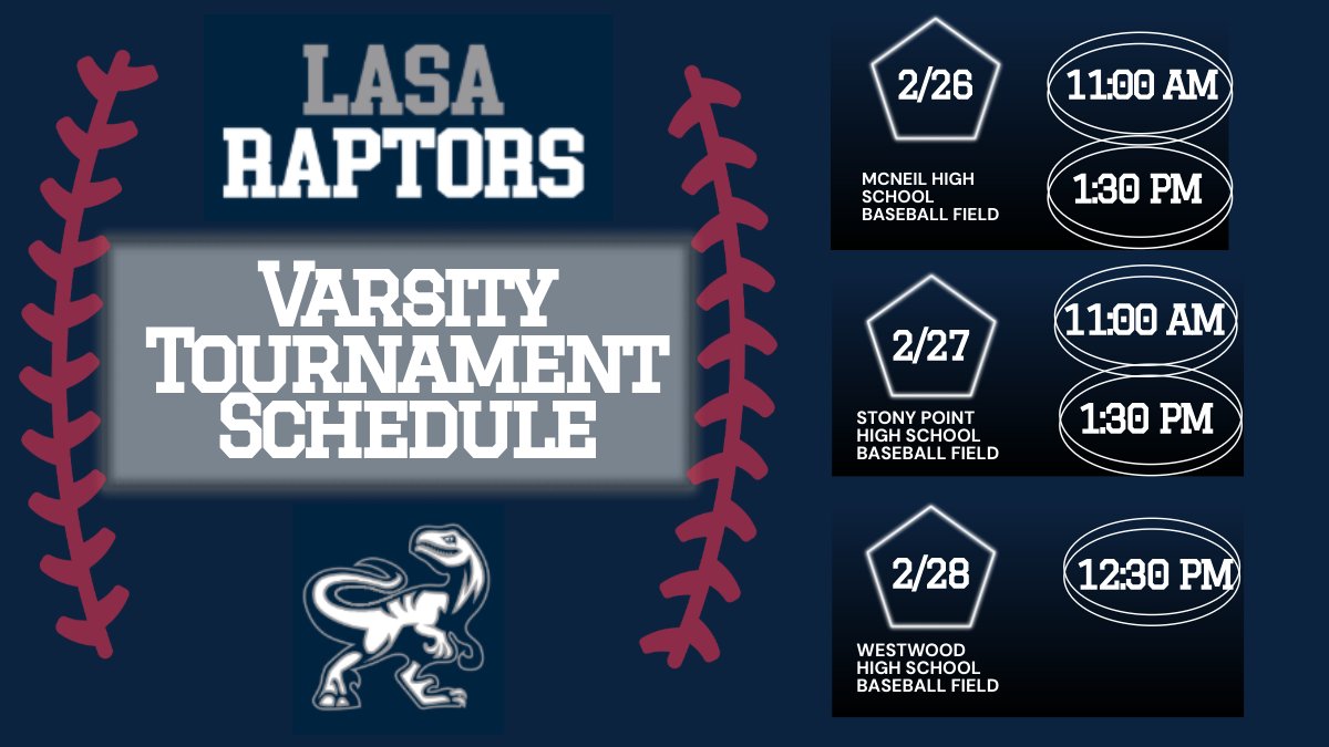 All three teams in tournament action this week!  Varsity will play in the Round Rock ISD tournament, updated schedule: