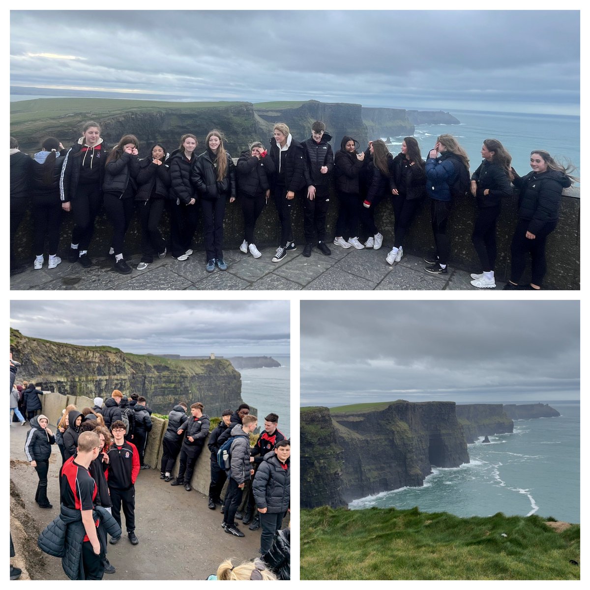 🌊⛰️ Our 3rd Year Geography students had an incredible day exploring the Cliffs of Moher

Stunning scenery, hands-on learning &amp; great memories made 🙌

Huge thanks to the teachers who organised it 👏

📸 Find more pics over on our Instagram!
instagram.com/p/DVMR4wBjbsM/…