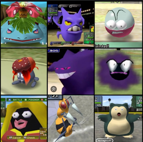 Faces and animations of Pokémon Stadium are 🔥