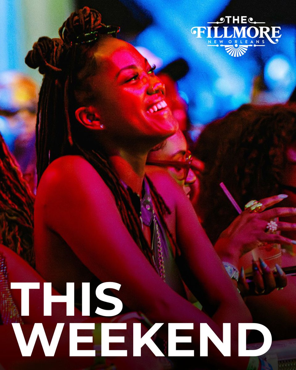 TheFillmoreNOLA's tweet image. 🔥 Turn Up the Heat This Weekend at #TheFillmore! 🔥

❤️‍🔥 (Fri, 2/27) | @Club90sLA Presents: Heated RivalRave (18+)
✨ w/ glitter + hair tinsel by Glitter Nymph!

🎤 (Sat, 2/28) | @TrapKaraoke (21+)

🎫 For tickets, upgrades &amp;amp; venue info, head to livemu.sc/3DWtxry