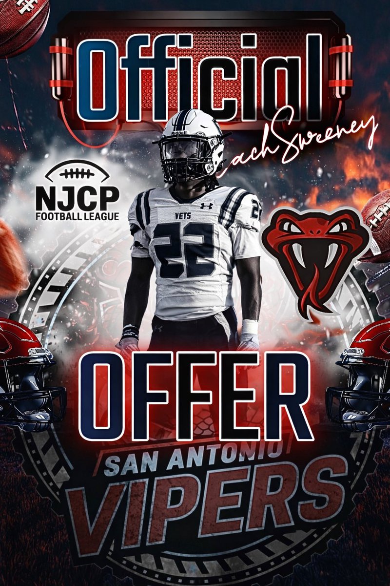 Blessed to receive my first official offer from <a href="/CoachSweeneyTBE/">Coach Sweeney</a> . Let’s go vipers 🐍