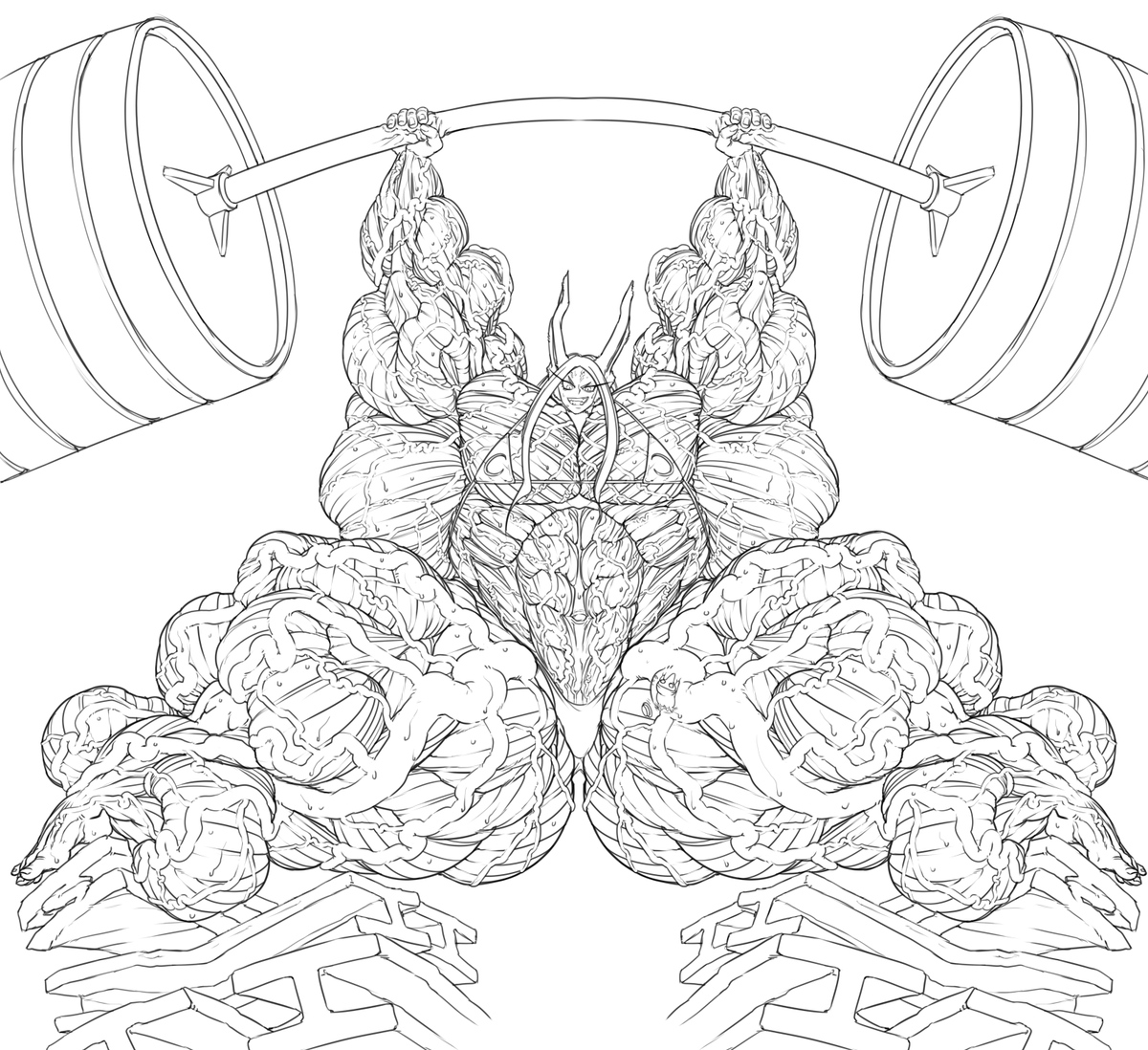 Newberrychucks's tweet photo. Leg days are earth-shattering when Mirko is involved 🐰🦵🦵. For @pepsi_op_ninja . Larger legs alt included! https://t.co/GhL0XefyTM