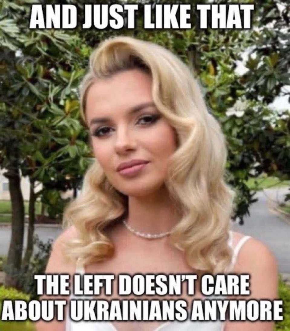 Democrats only cared about Ukraine when the Biden money laundromat was working at full speed. Pelosi literally had a paper bag in her hand when she visited Zelensky.