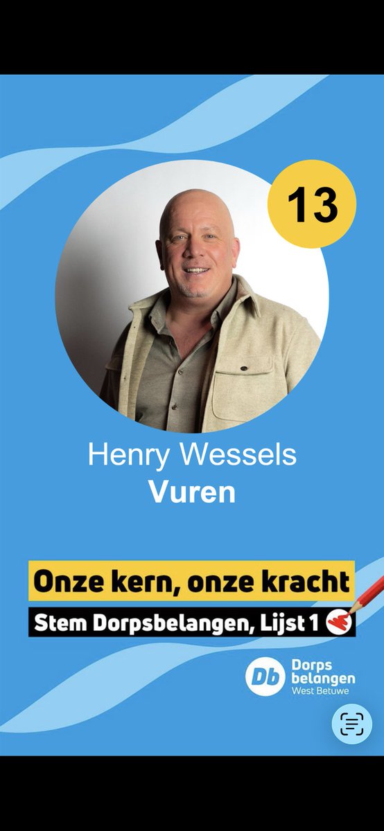 Vandaag over 3 weken zijn de gemeenteraadsverkiezingen. Ik ben verkiesbaar voor <a href="/DorpsbelangenWB/">Dorpsbelangen West Betuwe</a> voor de gemeente <a href="/raadwestbetuwe/">Gemeenteraad West Betuwe</a> ik ga voor onze kernen, verenigingen, dorpshuizen, scholen en ondernemers. Ga stemmen! Lijst 1