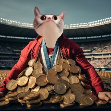 MeepCat_Sol's tweet photo. Olympics complete. Meep Cat is back🏅 https://t.co/qFqpaY9rLF