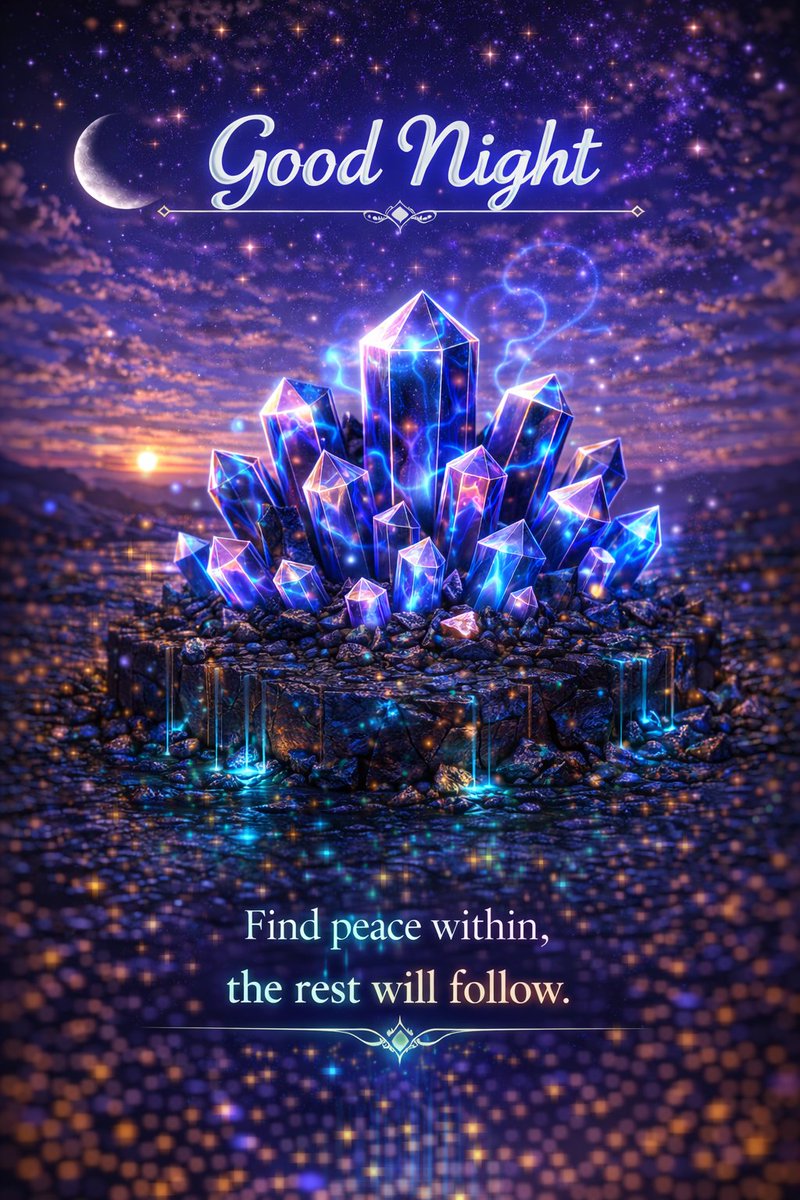 Under this cosmic canopy of stars and amethyst light — may you find the silence that heals.
Good night, beautiful souls. 🌙 ✨