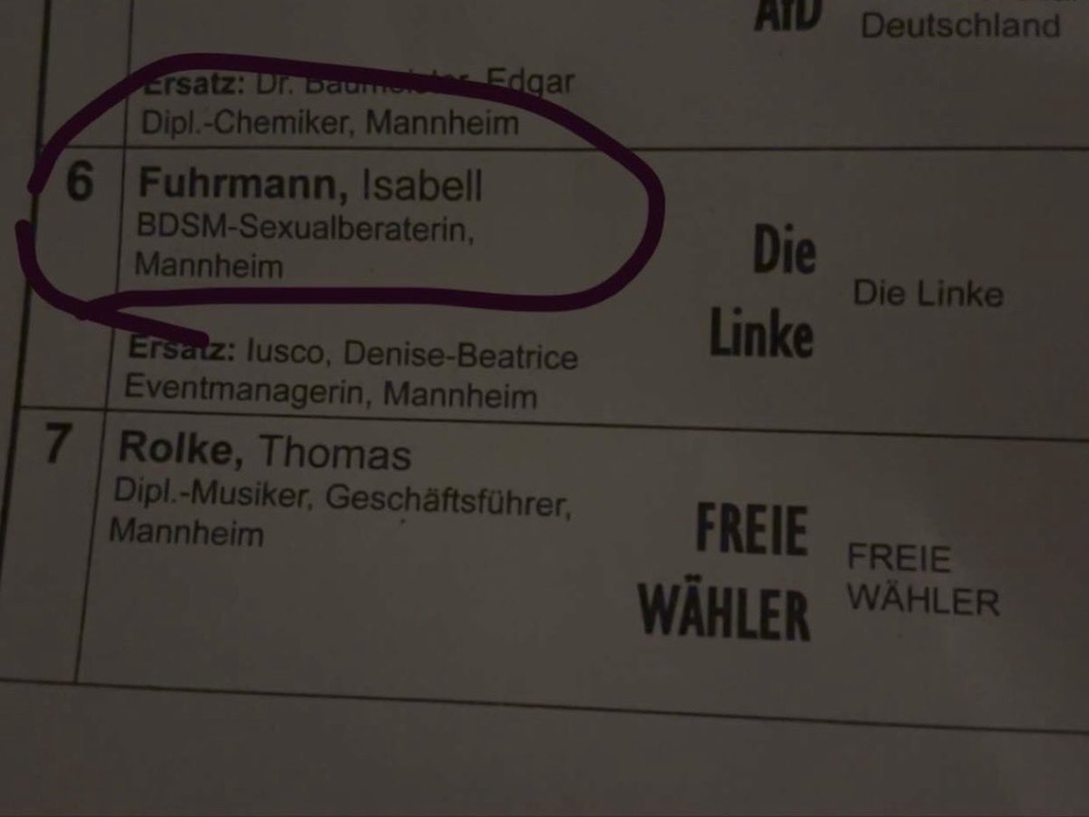 Eigentlich gebe ich ja keine Wahlempfehlung ab, aber heute mal eine Ausnahme 😏