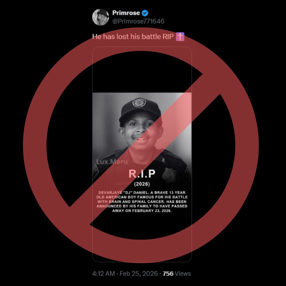 Seriously…. Why tf is this going around 

This is straight EVIL. DJ has not passed. 
Go follow <a href="/Theodis4Texas/">Theodis For Texas</a> for REAL updates