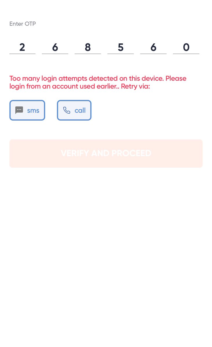 My request no.: 27589635

Hi <a href="/SwiggyCares/">Swiggy Cares</a>,I am unable to login to my account from past 2-3 weeks. Every time after entering the OTP I get this error.

<a href="/Swiggy/">Swiggy</a> <a href="/instamart_it/">Instamart</a>