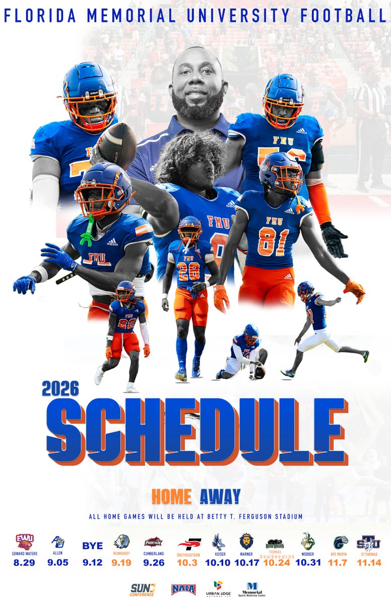 GoFmuLions's tweet photo. For each other, with each other,

Together we hunt. 😤

We are happy to announce our 2026 @FMULionsFB Schedule! 

Visit our website https://t.co/vUZDXcQ8Er for more information.

#fmu #hbcu #TheSunStandard #ItsOurTime 🦁🏀 https://t.co/nfpwkt2jZ0