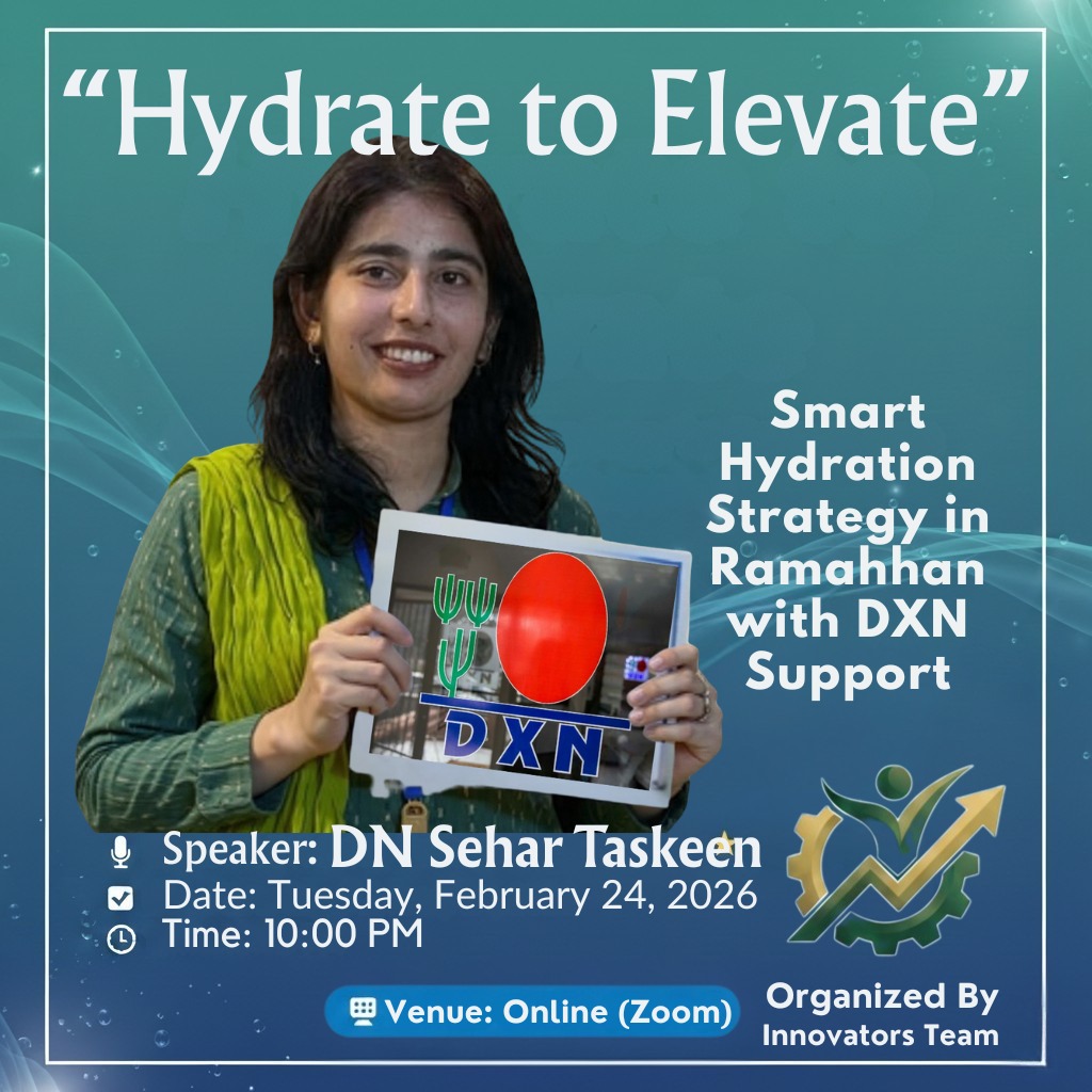 #Ramadhan2026 #HydrationTips #DXNWellness #HealthyFasting #RamadanHealth #InnovatorsTeam #NutritionTips #SeharTaskeen #FastingEnergy