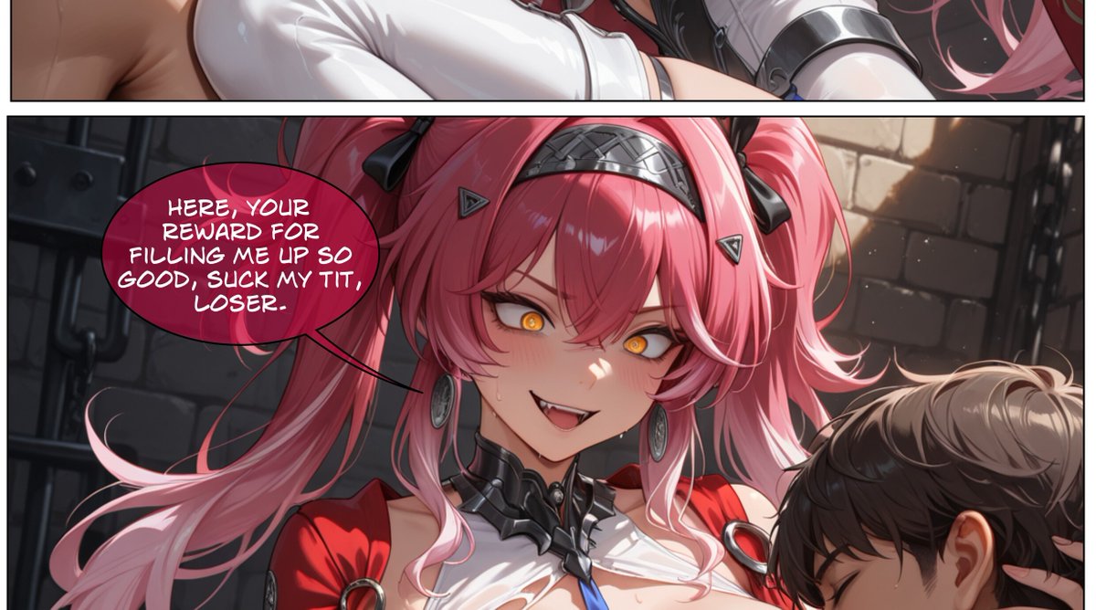 Lupa always win in the colosseum, how about sex ? Well, she milk them ALL...     Dominant gangbang vibes,  Full doujinshi (ENG + FR ) now live!   MILK THEM DRY | LUPA from Wuthering Waves    👉 patreon.com/posts/15165241…
  #WutheringWaves #Lupa #NSFW #Doujinshi #WorldWaifus