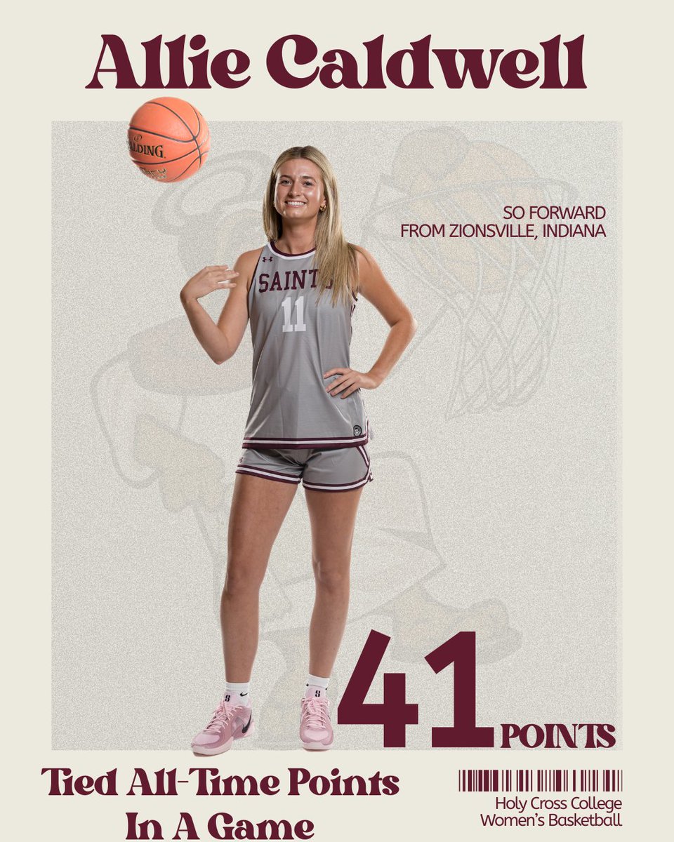 RECORD ALERT
A record-tying 41 from Allie Caldwell at Viterbo University. Big-time players make big-time statements.
Congratulations Allie!