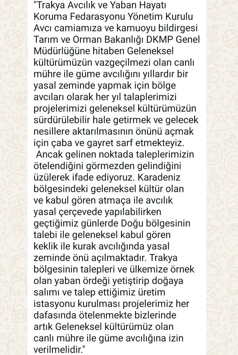 HalilGmlci19459's tweet photo. #TrakyaAvcılıkveYabanHayatıKorumaFedarasyonu
-#DKMPgenelmüdürüKadirÇokçetin 
-#tarımormankomisyonbaşkanıvahitkirişçi 
-#tarımormanbakanıİbrahimyumaklı
- ⁠#AYHAKbaşkanıselimŞahin
@ibrahimyumakli_tr
@selimsahinf
@VahitKirisci
@pebaysa
@kadircokcetin06
@selimsahinf https://t.co/gsIjy37v0o
