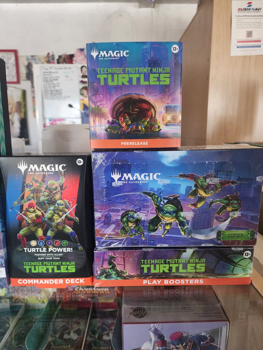 CardArenaUSA's tweet photo. Magic the Gathering TMNT on sale this weekend!

Play booster boxes $125
Commander Decks $55
Prerelease packs $35 https://t.co/FIhp5IteGO
