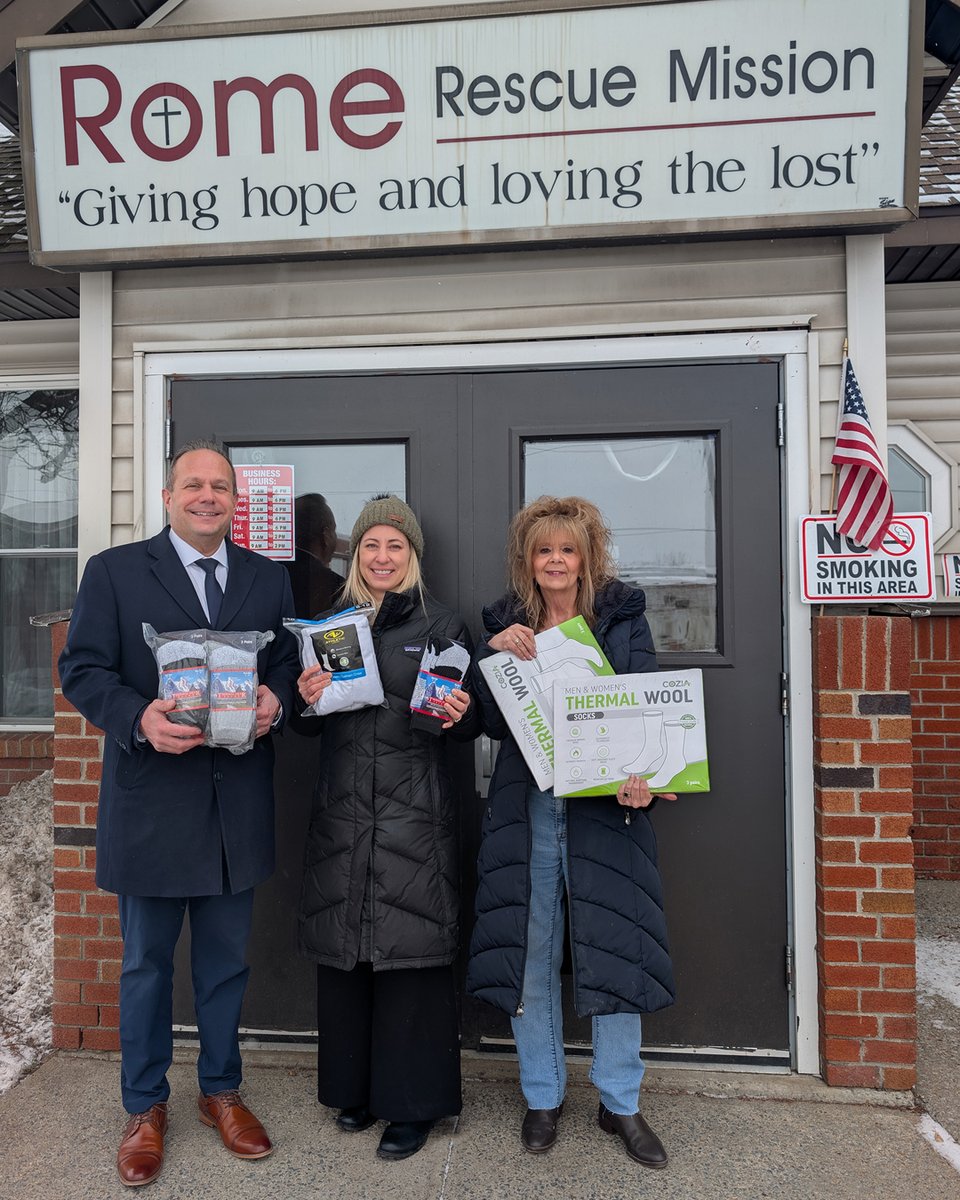 As we wrap up our Socks to the Rescue Drive, we’d like to thank everyone who donated and helped us collect over 5,700 pairs of socks! The socks were distributed between the Rescue Mission of Utica and the Rome Rescue Mission and were greatly needed. #WeAreCommunity