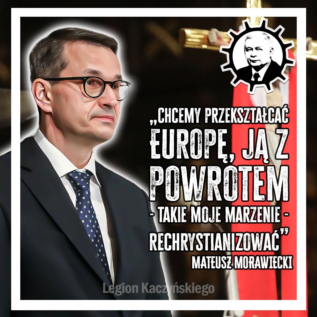 ✝️ "Nie sposób zrozumieć istoty Europy bez uznania jej rzymskich, greckich i w końcu judeochrześcijańskich korzeni."

⛪️ "Bez chrześcijaństwa europejska różnorodność nigdy nie osiągnęłaby tak dziś cenionego poczucia uniwersalizmu." - Mateusz Morawiecki