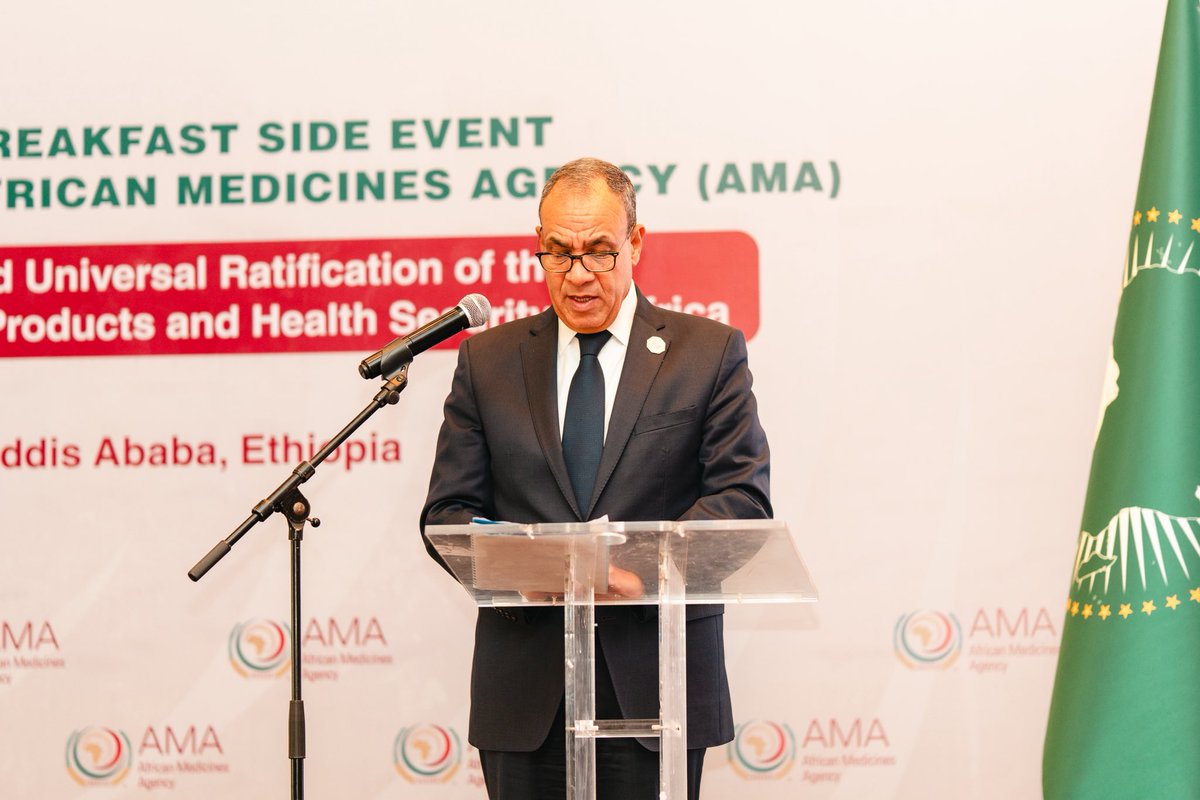 1/8
Africa’s regulatory future is accelerating.

Pleased to engage during an African Union side event with the Vice President of #Seychelles,
Ministers of foreign affairs from Egypt, ministers of health of #Morocco &amp; #Tunisia, the Commissioner for Health,
together with #AMA &amp;