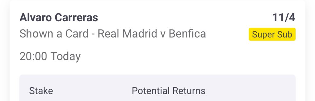 Yellowcardtips's tweet photo. 🚨🔥 REAL MADRID vs BENFICA 🔥🚨

European night. Big names. Big pressure 🌍⚽

➡️ 11/4 CARD SINGLE 🟨💥
Nice solid price for the angle 👀

➡️ 3/1 ACCA BANKER DOUBLE 🔒🔒

Simple plays, smart prices 💰
Let’s get it done 😮‍💨

Stake responsibly 💸

#bettingtwitter #gamblingtwitter #footballtwitter
#ukbetting #ukpunters
#realmadrid #benfica
#championsleague #ucl
#cardbets #acca #banker #footballbets #ValueBets