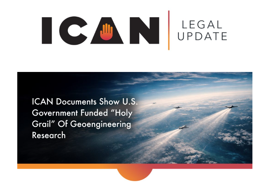 HighWireTalk's tweet photo. 🚨 ICAN's legal team just obtained documents revealing the National Science Foundation awarded nearly $400,000 to Cornell and Indiana University scientists to pursue what the researchers themselves called the "holy grail" of geoengineering research.

Your tax dollars. Funding this.

Through FOIA requests, ICAN uncovered that these scientists were working to determine exactly what stratospheric aerosol injection (the deliberate injection of aerosols into the atmosphere for the purpose of achieving "global cooling") can and cannot do. 

They devised what they called plug-and-play "injection choices" depending on climate goals and focused their strategy on the Arctic, specifically because they believed it could be done using aircraft that already exist today. No new technology required.

These researchers believe geoengineering could be "the only pathway to limit some climate change impacts" and intended their work to inform decisions about if, when, where, and how geoengineering might be carried out in the future.

ICAN has already sent a letter to the NSF demanding it cease all funding of geoengineering research given the threat such activities pose to the health and safety of the American people. ICAN's legal team is also pursuing additional documents the NSF is currently withholding related to a policy workshop these scientists proposed.

The public deserves to know what is being planned, funded, and potentially already carried out in our skies. ICAN is doing the legal work to find out.

You can make your voice heard by contacting the NSF directly and telling them you oppose public funding for geoengineering research. Details at the link below.

👉 Read the full legal update: https://t.co/JzKpEdO1wz