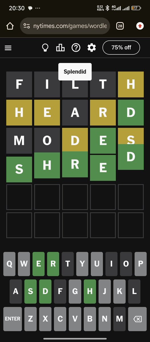 STEADY... #Wordle #NYTimes