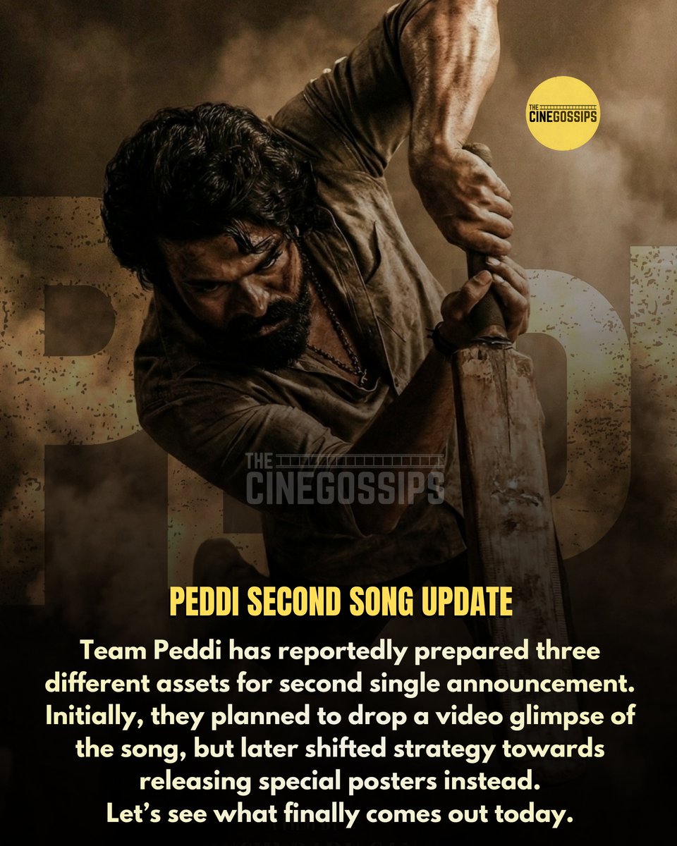 #Peddi second song update. 

Expect the usual positive aura.