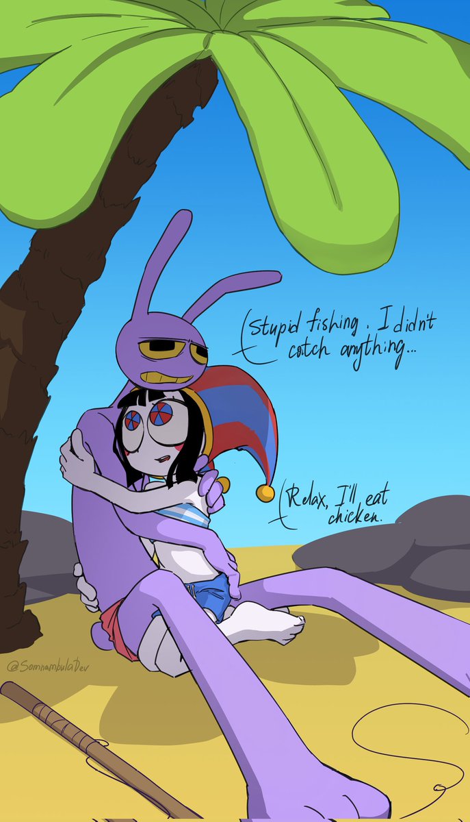 #JaxxPomni #funnbunny #tadcfanart 🎣🏝️