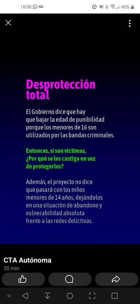 MuniATElaPlata's tweet photo. razones para que el Senado rechace bajar la edad de imputabilidad

Material elaborado por una red de organizaciones sindicales, sociales, políticas, religiosas y de derechos humanos que trabajan por los derechos de las infancias y adolescencias. https://t.co/d1VZPZho3R