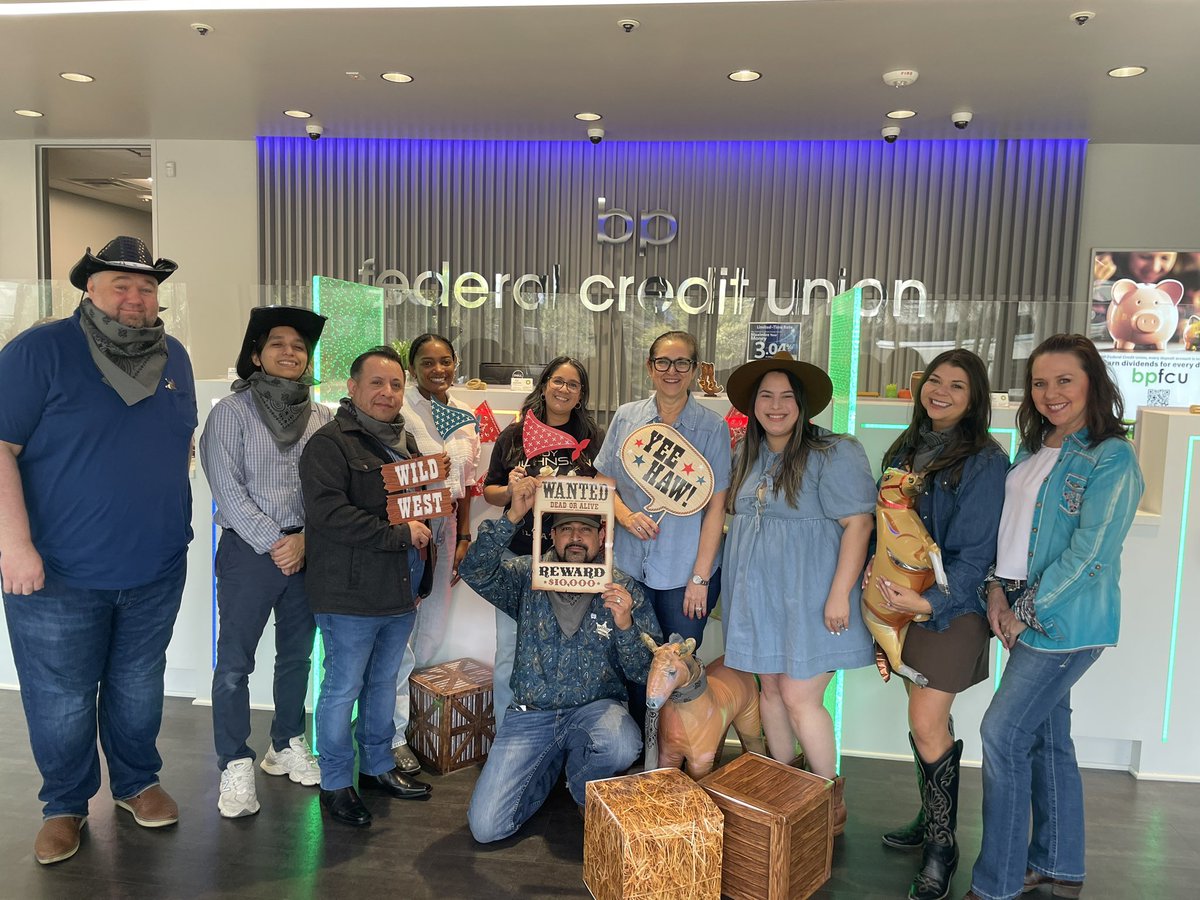 bpfedcu's tweet photo. 🤠It’s Go Texan Day at BP, y’all!!🐄

We’re proud to donate goodies to BEAR…BE A Resource to help spread a little Texas-sized spirit in our community!⭐

Boots, hats, &amp; big hearts, that’s how we celebrate! Let the Rodeo fun begin!!🐴🌵

#mybpfcu #GoTexanDay #TexasPride https://t.co/hJX2V8CbVL