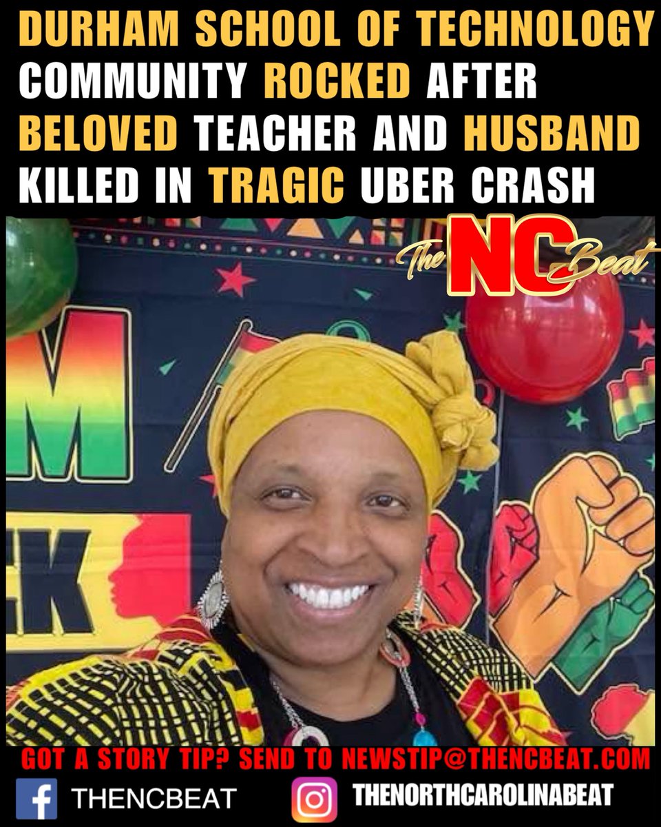 TheNCBeat's tweet image. A beloved #Durham School of Technology teacher and her husband were killed in a tragic crash while visiting #Detroit. 

Police say speed appears to have been a factor, and the driver was arrested.

thencbeat.com/durham-school-…