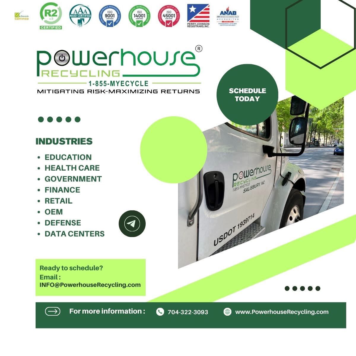 Looking for a job in 2026? 
Powerhouse Recycling, a nationally recognized leader in electronics recycling and refurbishment, is expanding!

👉 ats.rippling.com/powerhouse-rec…

#nowhiring #salisburyncjobs #ElectronicsRecycling #greenjobs #TechCareers #JoinOurTeam #NCJobs