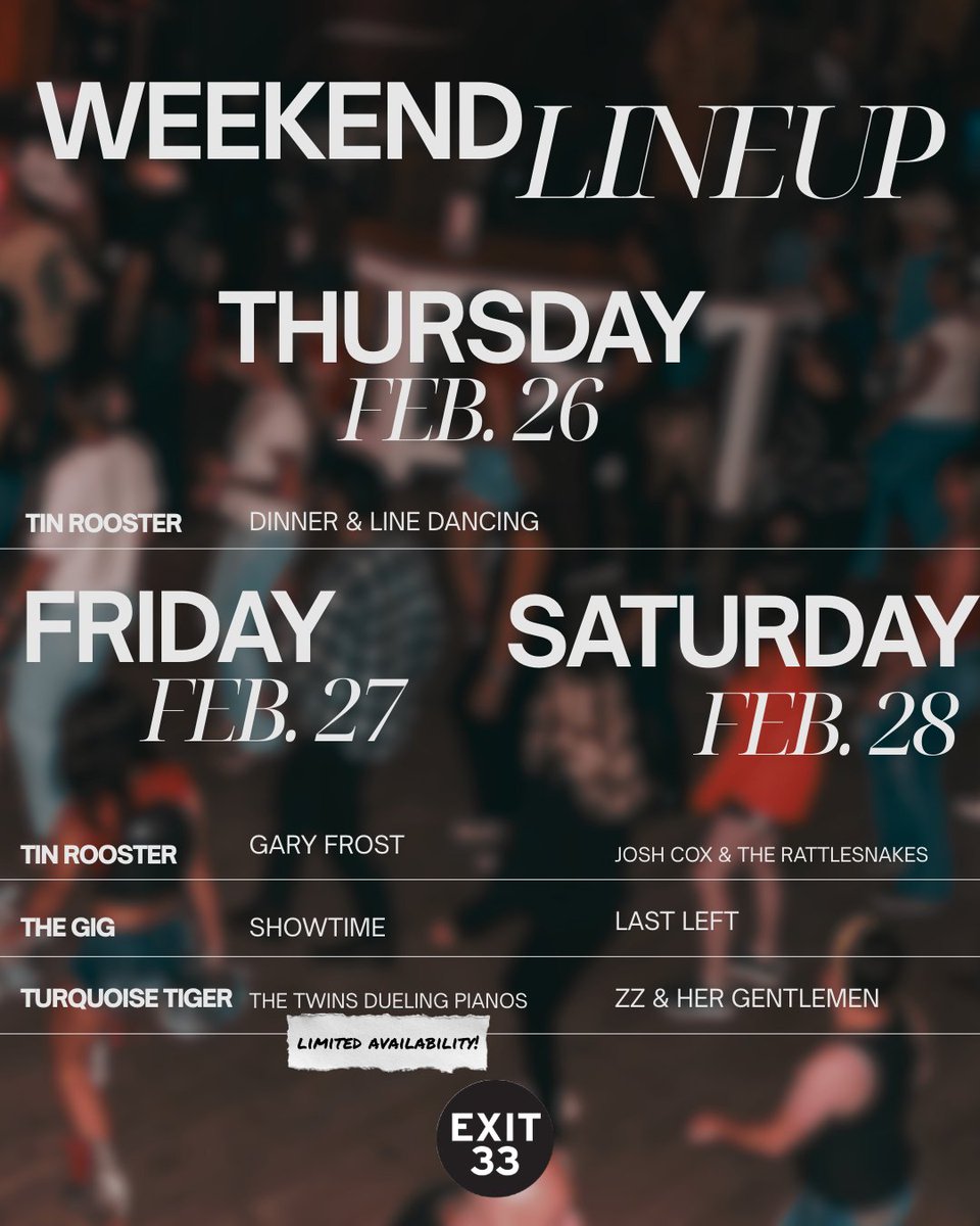 Exit 33 | Nightlife tweet media