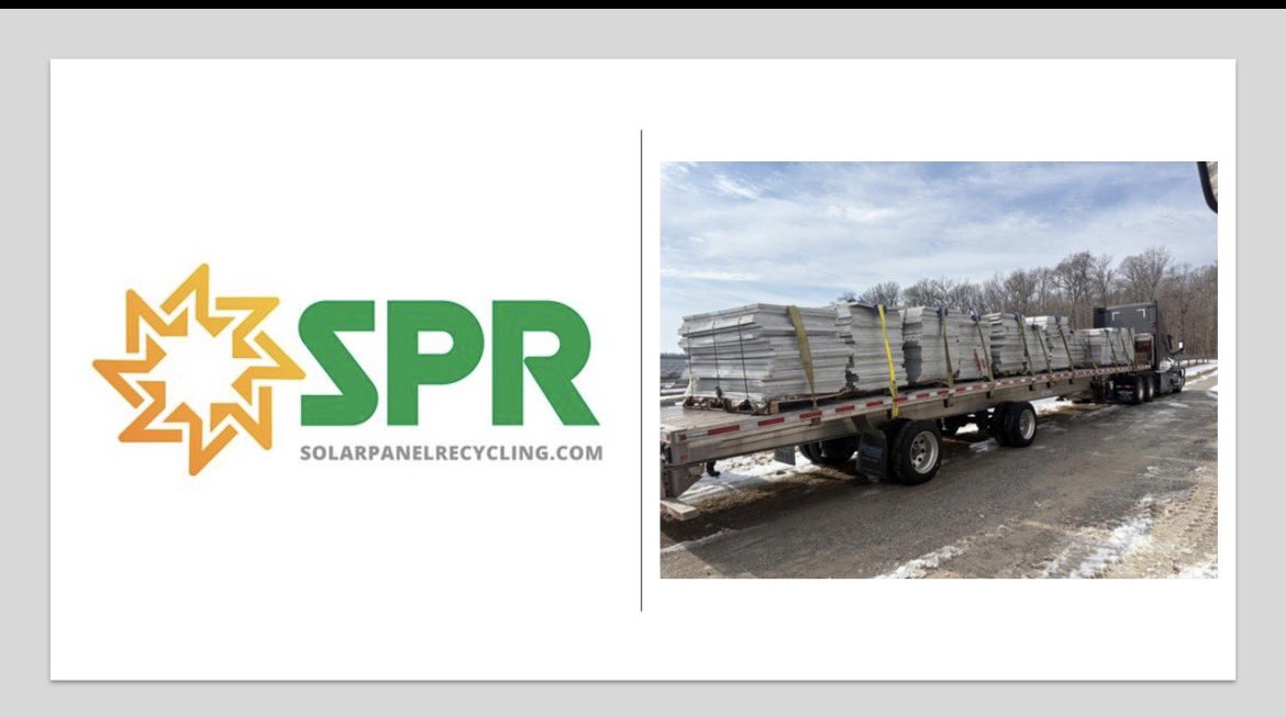 PanelRecycling's tweet photo. Kept out of the #Indiana landfill and fully recycled while recovering materials to put back into the supply chains. 
#solarpanels #Recycle 👍 https://t.co/l820xtKeeu