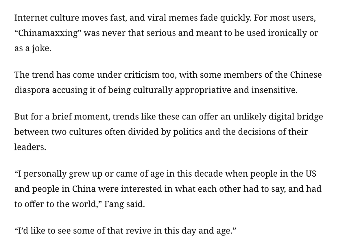 tianyuf's tweet photo. Great to talk to CNN’s @jessieyeung8 about China-maxxing https://t.co/Fm1zAkNLf2