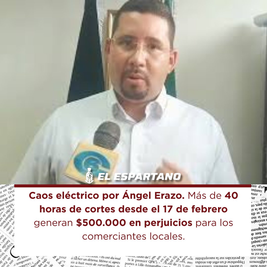 ElEspartanoEc's tweet photo. 🎤Con más de 40 horas de apagones acumulados desde el 17 de febrero, Guayaquil y cantones aledaños pierden $500.000. Comerciantes y ciudadanos exigen el fin de esta negligencia técnica. https://t.co/W1a8C4HkVV