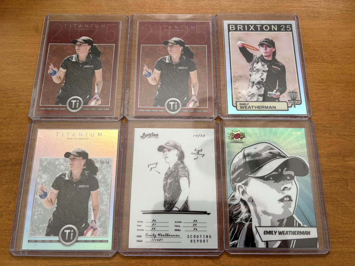 Huge shoutout to the legendary <a href="/pitchforkntorch/">Gary Wolf</a>!!
Without being asked, simply out of his good nature, hooked me up with these awesome Brixton cards of Emily Weatherman whom I’m a huge fan of!
He wouldn’t even accept $ for the shipping costs, truly a solid dude! 
🇨🇦🇺🇸  🍻  🥏💥⛓️