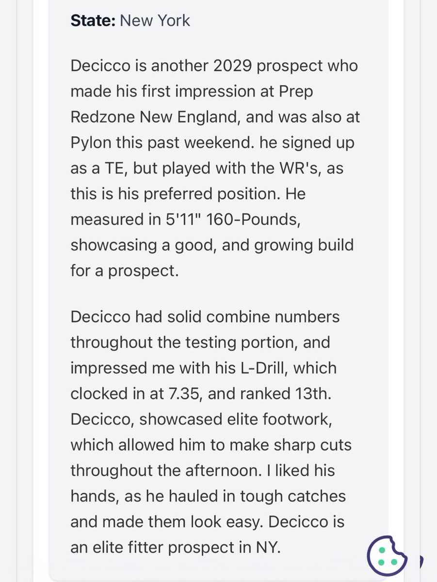 Michael Decicco 2029 WR tweet media