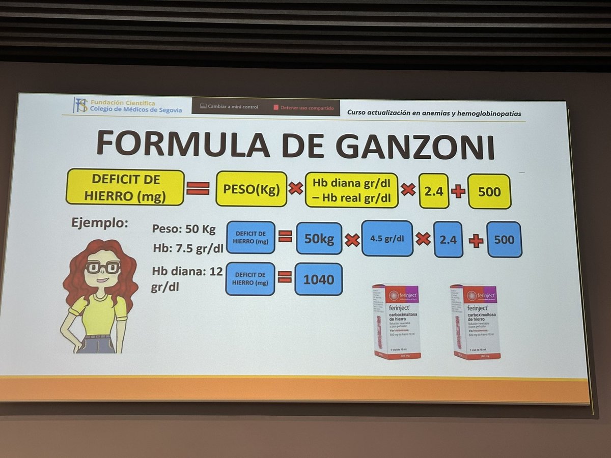 queizan's tweet photo. #FormuladeGanzoni para el cálculo de la posología del hierro parenteral https://t.co/Zr557gBkpd