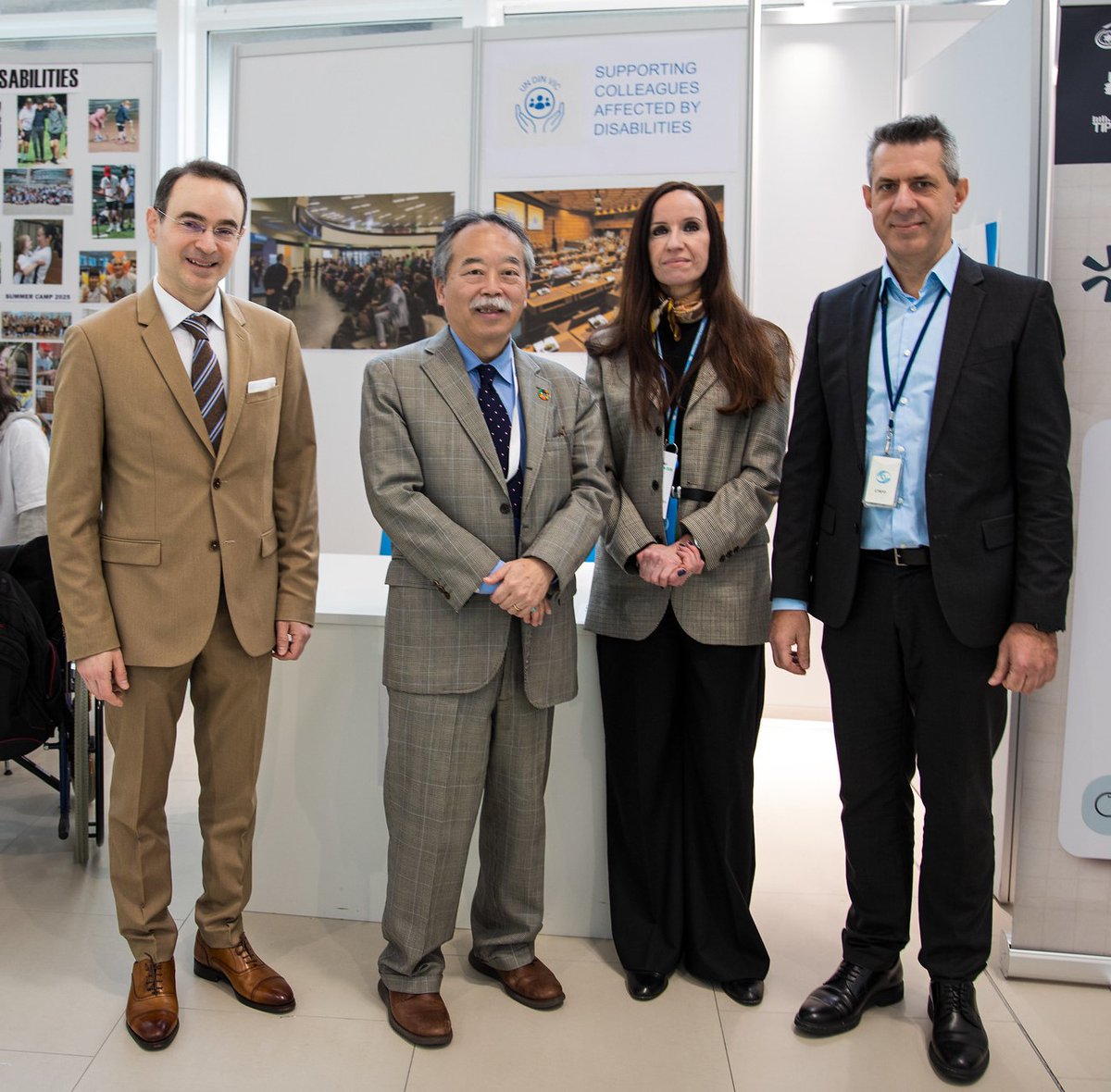 UN_VIC_Disabil's tweet photo. Last week, during #ZeroConf26 at the VIC, the UN DIN VIC welcomed high-level representatives to its booth.
The visitors included Acting DG/ED UNOV/@UNODC, Mr @JohnBrandolino, DDG @UNIDO, Mr Yasunaga, ES @CTBTO, @DrRobFloyd, and DG @iaeaorg Rafael Grossi (@rafaelmgrossi). https://t.co/7UbyU9EShj