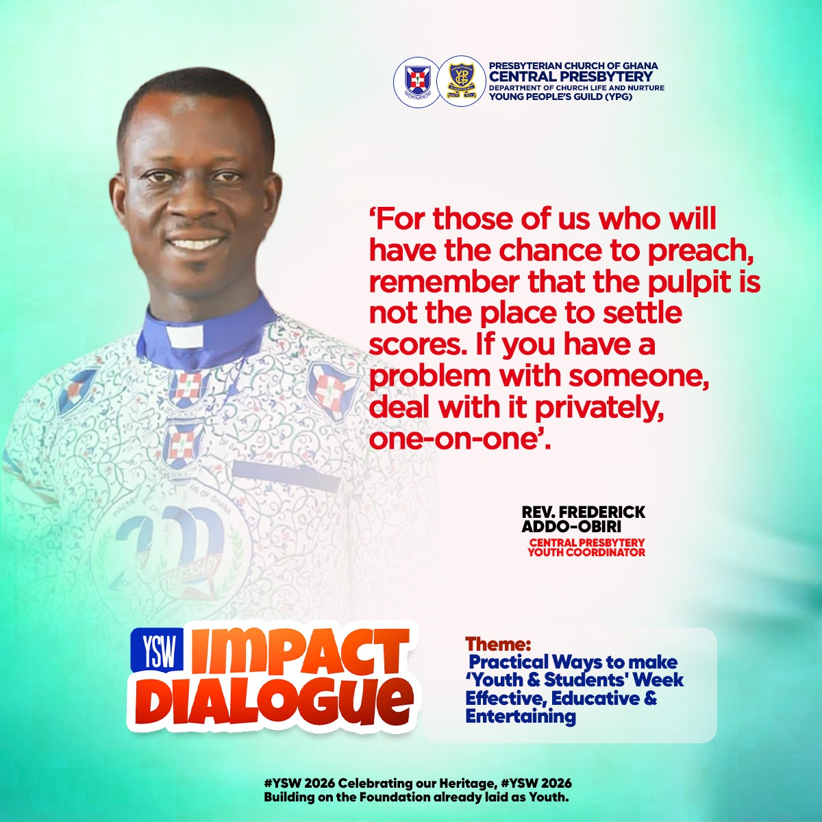Owuraku_Dorsty's tweet photo. 💬𝐘𝐒𝐖 𝐈𝐦𝐩𝐚𝐜𝐭 𝐃𝐢𝐚𝐥𝐨𝐠𝐮𝐞 
➖➖➖➖➖

#YSW2026
#YSWImpactDialogue
#WeAreCentralYPG
#WeAreCentralYPG
➖➖➖➖➖➖➖➖
𝐂𝐞𝐧𝐭𝐫𝐚𝐥 𝐏𝐫𝐞𝐬𝐛𝐲𝐭𝐞𝐫𝐲 𝐘𝐏𝐆©️𝟐𝟎𝟐𝟔 https://t.co/A5MpzlCg1k