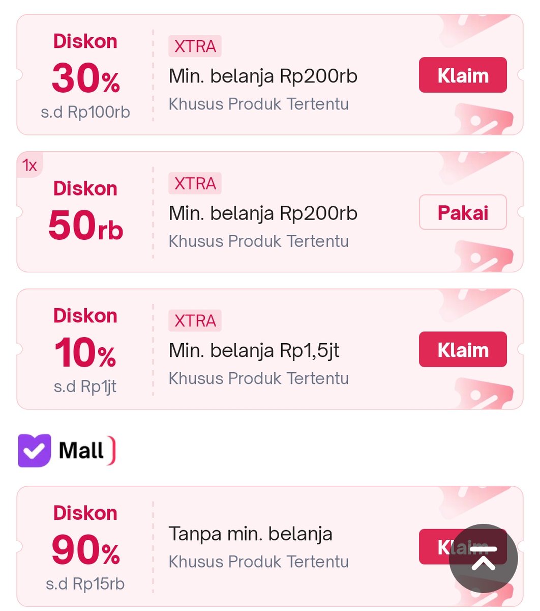 re_aruni's tweet photo. Voucher Tokopedia 
Jam 03.00 | 11.00 | 20.00

Klaim vouchernya 👉 https://t.co/MBnnXwARlZ

Rekomendasi untuk voc 90% s.d 15k:
- ABC Heinz https://t.co/hXD9wrv3PN
- Enzim https://t.co/HfBOeBUnpN
- Indocafe https://t.co/LP9HyoH62a
- KAO https://t.co/FG1kqGBh6t
- Pronas https://t.co/PRrK2pzRXY
- Indofood https://t.co/sTq76DhAUG
- Savoria https://t.co/2b5PMzItms
- Segi Tiga Emas https://t.co/8l7TA74D3X
- Watsons https://t.co/11Mtke0egt
- Wings https://t.co/saRdk0TMpK