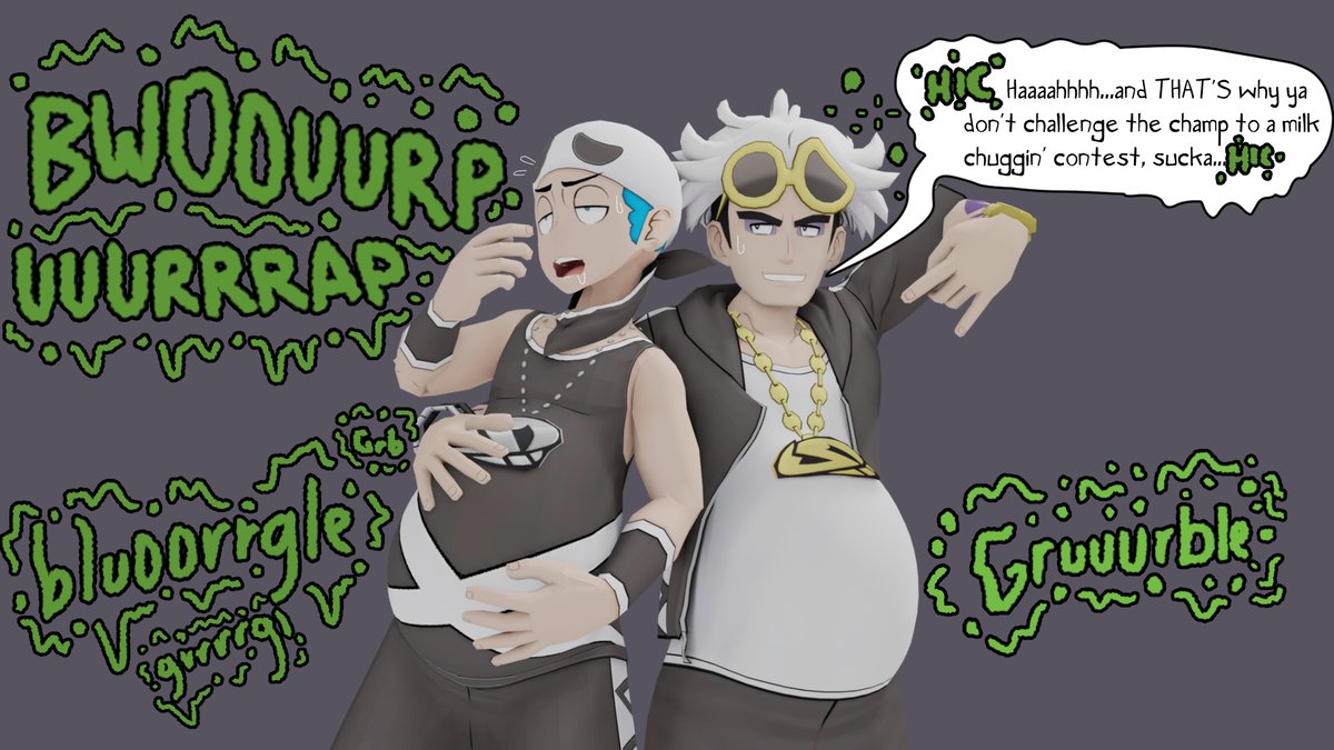 belliesnburps's tweet photo. Never posted anything with Guzma before, so here's a dual reward of Guzma and Skull Grunt A that a patron requested as their February reward over on patreon. https://t.co/m8P94MOR8E