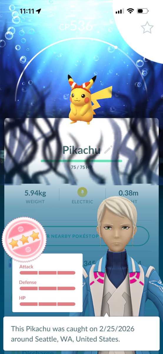 Got one today! Love collecting costume pikachu’s and best buddying them. + a cool background glitch? #pokemongo